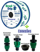 Mangueira de gotejamento Brasil Drip 2 litros por hora rolo 100 metros